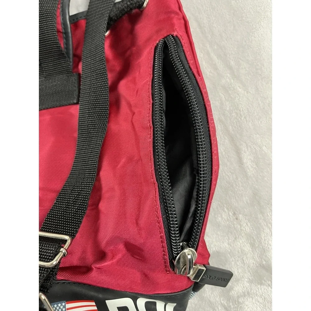 Vintage Polo Sport Ralph Lauren Backpack Red Black Rucksack Drawstring